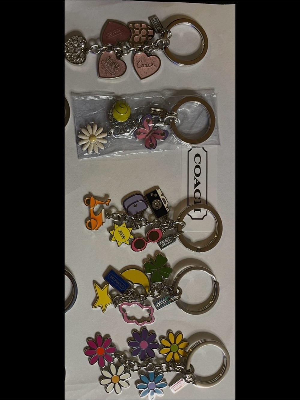 Coach Bundle of 5 Charm Keychains